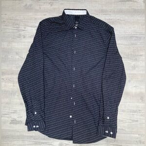 H&M Black and White Button Down Shirt - Size Large